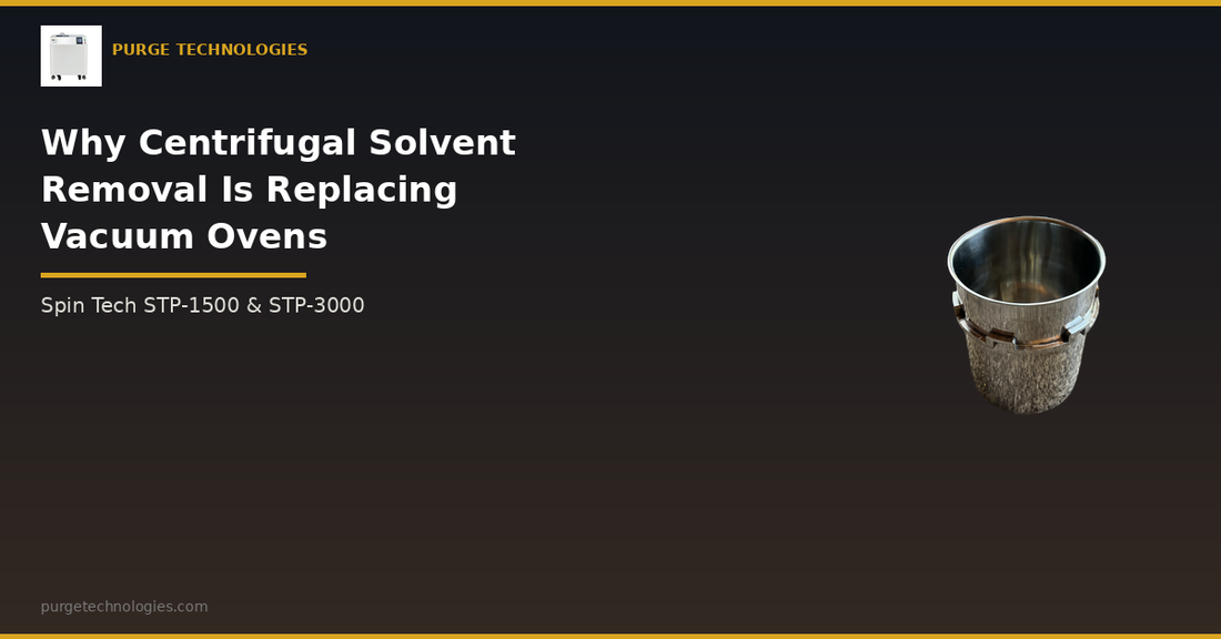 Why Centrifugal Solvent Removal Is Replacing Vacuum Ovens - Spin Tech STP-1500 and STP-3000