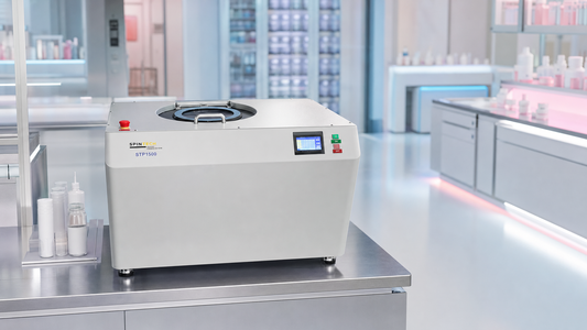 centrifuge for cosmetics in a cleanroom manufacturing environment.