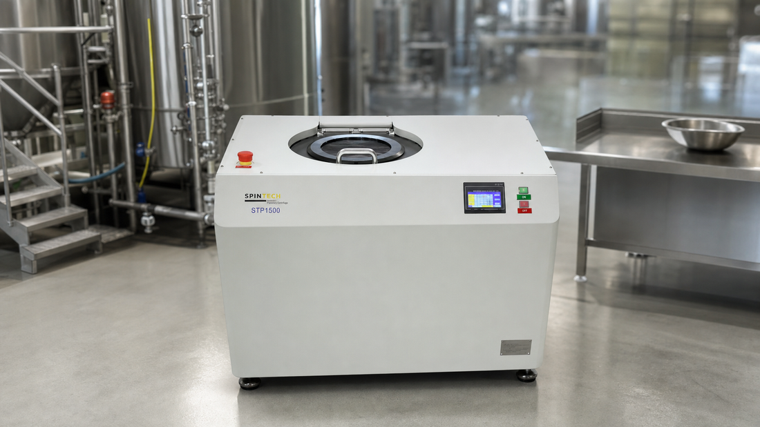 centrifuge for food and beverage in a clean food-grade processing facility