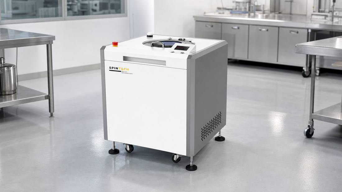 Choose a planetary centrifuge for a clean modern industrial processing lab.