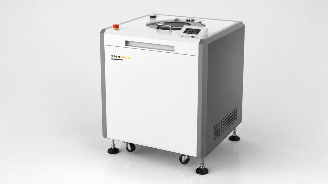 Spin Tech centrifuge specs and capacity options for the STP-1500 and STP-3000.